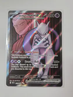 Team Rocket's Mewtwo ex 213/182 SV10: Destined Rivals - Pokemon Card - NM - Image 1