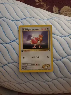 Pokemon Card Gym Heroes 1st Edition Lt. Surge's Spearow 52/132 WOTC NM - Image 1