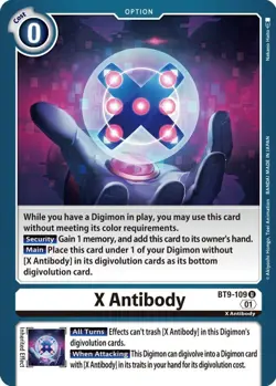 Digimon Card Game X Antibody BT9-109 Uncommon NM X Record - Image 1