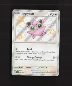 Jigglypuff 198/091 Paldean Fates Shiny Holo Rare Pokemon Card NM - Image 1