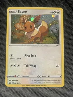Eevee SWSH095 Black Star Promo Pokemon TCG Card 2020 Holo Rare - Image 1