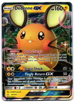 Dedenne GX 57/214 - Unbroken Bonds Rare GX Pokemon TCG Holo - HP Card - Image 1