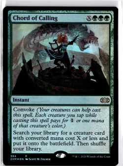 MTG: Double Masters Chord Of Calling Foil Promo Rare 384 Trading Card TCG - Image 1