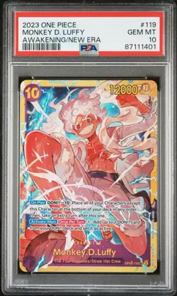 Monkey D Luffy OP05-119 SEC PSA 10 One Piece Card Game Awakening Of The New Era - Image 1