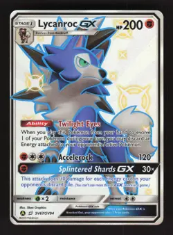 Lycanroc GX SV67/SV94 Hidden Fates Holo Full Art Pokemon Card - Image 1
