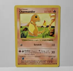 Shadowless Charmander 46/102 Base Set Unlimited Card LP - Image 1
