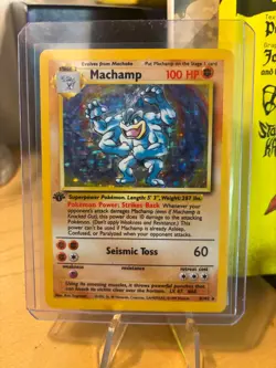 Machamp 8/102 1st Edition Holo Base Set WOTC - Pokemon Card - MP - Image 1