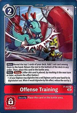 Offense Training - P-103 (Blast Ace Box Topper) Promo Digimon Promotion Cards P- - Image 1