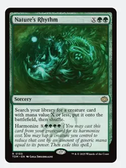 Nature's Rhythm | MTG TDM | Green Tutor Creature Battlefield Harmonize Rare | NM - Image 1