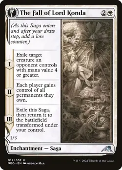 The Fall of Lord Konda Kamigawa: Neon Dynasty Regular Mtg Magic F#301 - Image 1