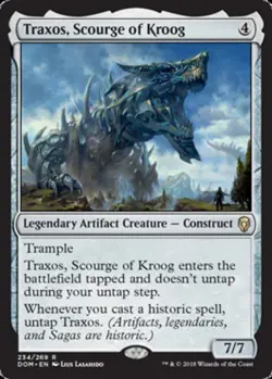 MTG Traxos, Scourge of Kroog - Foil, Dominaria, Lightly Played, English - Image 1