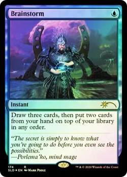 MTG - Brainstorm - Foil - Secret Lair - Magic the Gathering - Image 1