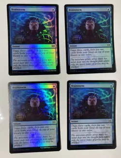 1 X Foil Brainstorm - Magic The Gathering - MTG - Double Masters - NM - Image 1