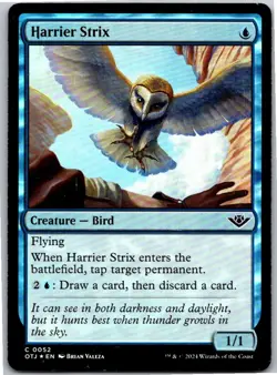 Magic the Gathering Foil Harrier Strix Outlaws of Thunder Junction MTG - Image 1