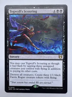 x1 Tegwyll's Scouring R MTG Commander: Wilds of Eldraine M/NM, English - Image 1
