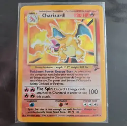 2000 RAW Pokemon TCG Base set 2 UNLIMITED Charizard 4/102 Holo Rare !!!LP!!! - Image 1