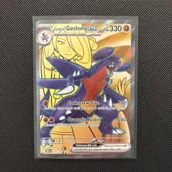 Pokemon TCG Cynthia's Garchomp EX 215/182 Full Art Destined Rivals - Image 1