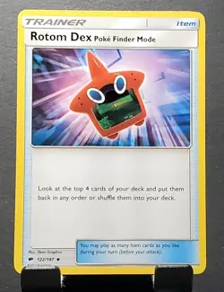2017 Pokemon 122/147 ROTOM DEX Poke Finder Mode Trainer Burning Shadows✨NM/MT - Image 1