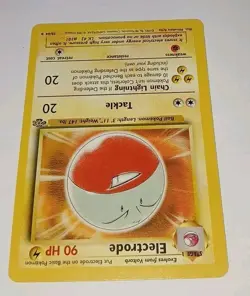 Vintage ELECTRODE 18/64 Rare Jungle English Carte Pokemon NM Super Clean 🌟 1999 - Image 4