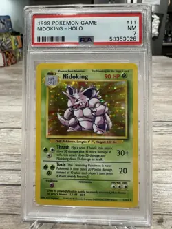 Nidoking 11/102 Holo Rare - Pokemon Base Set - PSA 7 NM - Image 1