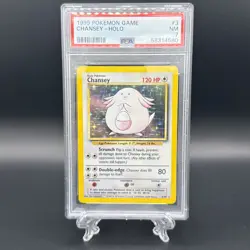 1999 POKEMON BASE SET UNLIMITED #3 CHANSEY-HOLO PSA 7 - Image 1