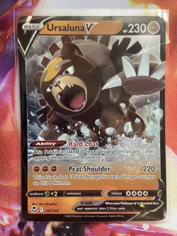 Pokemon TCG Sword & Shield - Silver Tempest - Ursaluna V 102/195 Ultra Rare NM - Image 2