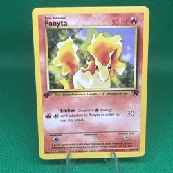 POKEMON PONYTA 64/82 1ST EDITION TEAM ROCKET LP-NM - Image 1