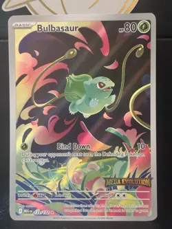 Pokemon TCG Mega Evolution Bulbasaur 133/132 Stamped Booster Promo NM - Image 1