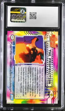 CGC 7.5 Pokemon Topps Mewtwo Strikes Back: The Proposition #5 RAINBOW FOIL psa - Image 3