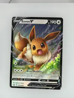 2019 Pokemon SWSH Black Star Eevee V SWSH065 NM - Image 1