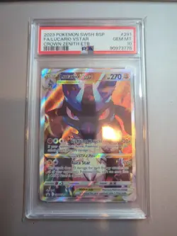 Pokemon Lucario VSTAR Full Art 2023 Crown Zenith ETB Promo #291 PSA 10 Gem Mint - Image 1
