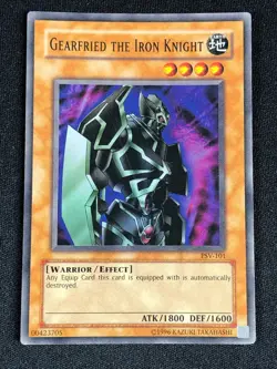 YUGIOH GEARFRIED THE IRON KNIGHT PSV-101 SUPER LIGHT PLAY - Image 1