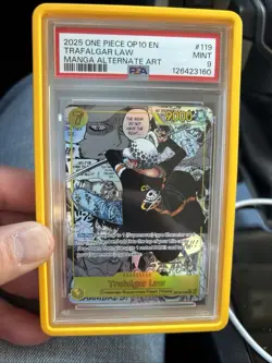 One Piece CCG Trafalgar Law Manga Alternate Art OP10-119 PSA 9 Mint - Image 1