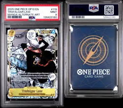 One Piece CCG Trafalgar Law Manga Alternate Art OP10-119 PSA 9 Mint - Image 2