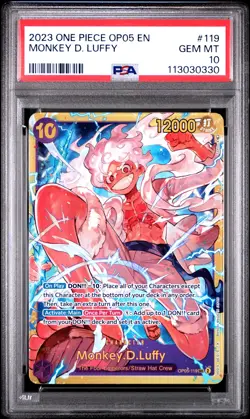 2023 ONE PIECE OP05-AWAKENING OF THE NEW ERA #119 MONKEY D. LUFFY PSA 10 - Image 1