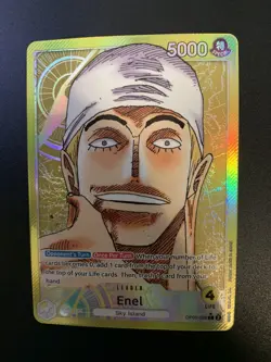 English One Piece TCG Enel OP05-098 Alt Art Leader Awakening of the New Era - Image 1