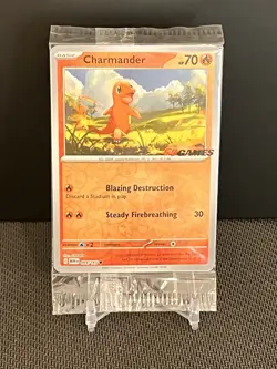 Charmander 004/165 Pokemon 151 EB Games Stamped Promo Pokemon Card Sealed - Image 1