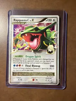 Rayquaza C Lv.X DP47 2009 Black Star Promo Diamond & Pearl Holo Pokemon Card LP - Image 2