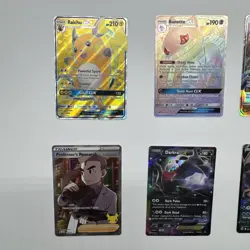 Pokemon Cards Lot of 10 (Full Art Holo, V Promo, EX, GX, Trainers) Near Mint NM - Image 2