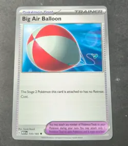 Pokemon 151 Big Air Balloon Uncommon Trainer Card 155/165 NM - Image 1