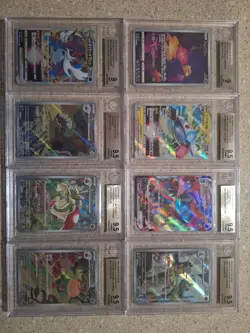 Japanese Pokemon TCG 8 Graded Cards Beckett 9 and 9.5 - Image 1