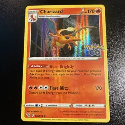 Pokemon TCG Charizard 10/78 Holo Rare Card 2022 Pokemon Go Set - Image 1