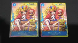 x2 Monkey.D.Luffy (2nd Anniversary Stamped Promo) One Piece TCG Promo Card P-043 - Image 1
