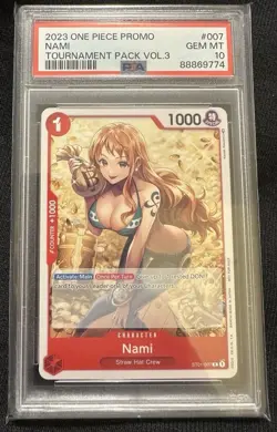 Nami Tournament Vol. 3 ST01-007 One Piece ,Celebration Card, And Tp3 Win Psa10 - Image 2