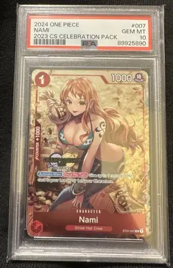 Nami Tournament Vol. 3 ST01-007 One Piece ,Celebration Card, And Tp3 Win Psa10 - Image 3