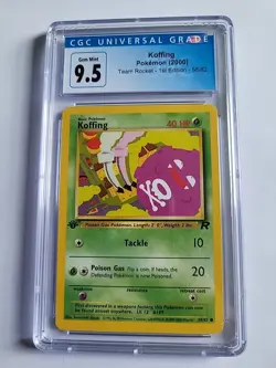 Koffing Team Rocket 1st Edition Pokemon Card 58/82 CGC 9.5 Gem Mint - Image 1