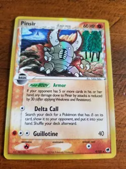PINSIR 9/101 Reverse Holo Rare EX Dragon Frontiers Pokemon Card Light Play - Image 1
