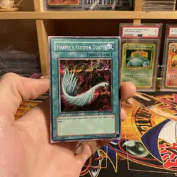 Yugioh Card - Harpies Feather Duster WC4-E003 Prismatic Secret Rare MP - Image 1