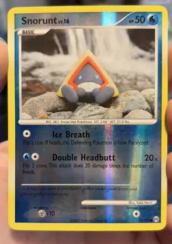 Pokemon TCG Snorunt Reverse Holo Rare Card 75/99 Arceus 2009 - Image 1