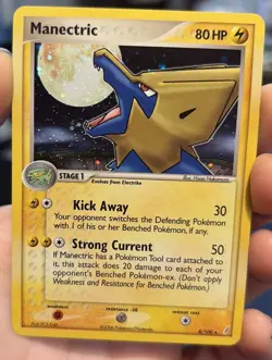 Pokemon TCG Manectric Holo Rare Card 8/100 EX Crystal Guardians 2006 - Image 2